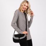 Wholesale velvet Cross Body Bag Sherpa Detail Buckle Closure Magnetic Buckle Clo
