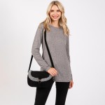 Wholesale velvet Cross Body Bag Sherpa Detail Buckle Closure Magnetic Buckle Clo