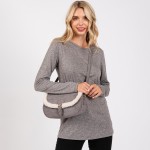 Wholesale velvet Cross Body Bag Sherpa Detail Buckle Closure Magnetic Buckle Clo