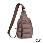 Wholesale c C BGS Puffer Padding Sling Bag Full Zipper Closure Main Body One Mes