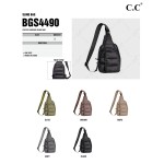 Wholesale c C BGS Puffer Padding Sling Bag Full Zipper Closure Main Body One Mes