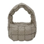 Wholesale do Everything Love Vegan Leather Quilted Puffer Tote Bag Full Zip Clos