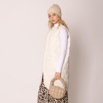 Wholesale do Everything Love Vegan Leather Quilted Puffer Tote Bag Full Zip Clos