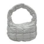 Wholesale do Everything Love Vegan Leather Quilted Puffer Tote Bag Full Zip Clos