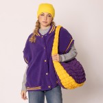 Wholesale do Everything Love Game Day Quilted Puffer Shoulder Tote Bag Full Zip