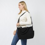 Wholesale corduroy Tote Bag Removable Crossbody Strap Full Zipper Closure Two Op