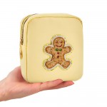 Wholesale christmas Chenille Patch Nylon Pouch Full Zipper Closure Lined Body T