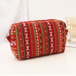 Wholesale nordic Print Knit Make Up Pouch Full Zipper Closure Lined Body T L D