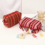 Wholesale nordic Print Knit Make Up Pouch Full Zipper Closure Lined Body T L D