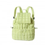 Wholesale nylon Quilted Puffer Backpack Magnetic Flap Closure Drawstring Closure