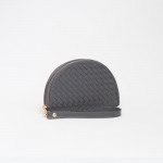 Wholesale vegan Woven Wedge Leather Wristlet Full Zipper Closure Three Inside Po