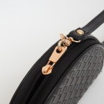 Wholesale vegan Woven Wedge Leather Wristlet Full Zipper Closure Three Inside Po