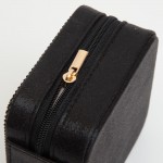 Wholesale rhinestone Studded Jewelry Box Full Zipper Closure Removable Divider O