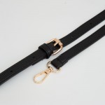 Wholesale clear Woven Clutch Bag Vegan Leather Trim Snap Closure Removeable Vega