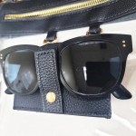 Wholesale clear Crossbody Bag Vegan Leather Trim Sunglasses Holder Zip Closure R