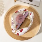 Wholesale cherry Bows Corduroy Make Up Pouch Full Zipper Closure One Open Pocket