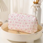 Wholesale bows Flowers Hearts Corduroy Make Up Pouch Full Zipper Closure One Ope
