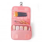 Wholesale nylon Hanging Makeup Bag Water Resistant Velcro Closure Outer Open Poc