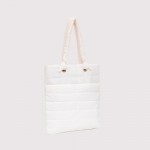 Wholesale puffer Tote Bag Knotted Handles Magnetic Closure Outer Pockets Lined B