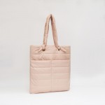 Wholesale puffer Tote Bag Knotted Handles Magnetic Closure Outer Pockets Lined B