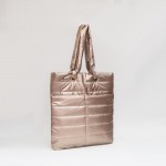 Wholesale puffer Tote Bag Knotted Handles Magnetic Closure Outer Pockets Lined B
