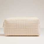Wholesale quilted Terry Cloth Travel Pouch Full Zip Closure L T D Polyester