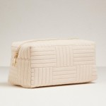 Wholesale quilted Terry Cloth Travel Pouch Full Zip Closure L T D Polyester