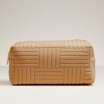 Wholesale quilted Terry Cloth Travel Pouch Full Zip Closure L T D Polyester