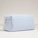 Wholesale quilted Terry Cloth Travel Pouch Full Zip Closure L T D Polyester