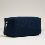 Wholesale quilted Terry Cloth Travel Pouch Full Zip Closure L T D Polyester