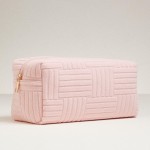 Wholesale quilted Terry Cloth Travel Pouch Full Zip Closure L T D Polyester