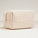 Wholesale quilted Terry Cloth Travel Pouch Full Zip Closure L T D Polyester