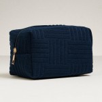 Wholesale quilted Terry Cloth Travel Pouch Full Zip Closure L T D Polyester