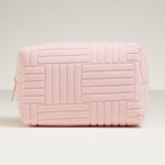 Wholesale quilted Terry Cloth Travel Pouch Full Zip Closure L T D Polyester