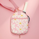 Wholesale flowers Printed Pickle Ball Racket Bag Full Zip Closure External Zip P