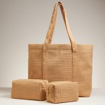 Wholesale quilted Terry Cloth Tote Bag Snap Closure Lined Body Handle Drop L L T