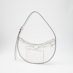 Rounded Mesh Tote Bag With Vegan Leather Trim & Removable Wallet 

- Zip Closure
- Removeable Vegan Leather Wallet 
- Adjustable Handle 7"-11" L
- Approximately 12.5" L X 6" T X .75" D