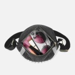 Wholesale rhinestone Glitter Football Crossbody Bag Zip Closure Lined Body Adjus