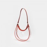 Clear Rounded Tote Bag With Vegan Leather Trim 

- Zip Closure
- Handle Drop 10" L 
- Approximately 10.5" L X 7" T X 3" W   