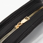 Wholesale clear Crossbody Bag Vegan Leather Trim Zip Closure Open Outer Pocket R