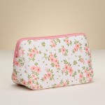 Wholesale pink Petite Flower Print Neoprene Pouch Fill Zip Closure L T D