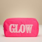 Wholesale gLOW Chenille Patch Nylon Pouch Full Zip Closure Lined Body L T D