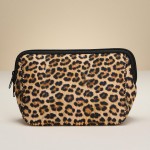 Wholesale leopard Print Neoprene Pouch Fill Zip Closure L T D