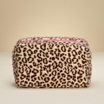 Wholesale leopard Print Pouch Fill Zip Closure Lined Body L T D