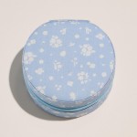 Wholesale petite Flower Travel Jewelry Box Full Zipper Closure Removable Divider