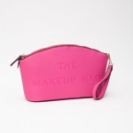 Wholesale vegan Leather Makeup Bag Embossed MAKEUP BAG Detail Full Zip Closure R