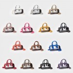 Wholesale clear Crossbody Tote Bag Vegan Leather Trim Zip Closure Removeable Veg