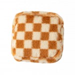 Wholesale furry Checker Pouch Full Zip Closure Lined Body One Open Pocket L T D