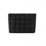 Wholesale quilted Nylon Puffer Pouch Zip Closure Lined Body Internal Zip Pocket