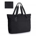 Foldable Nylon Tote Bag 

- Water Resistant 
- 3 Open & 1 Zip Outer Pocket 
- Lined Body 
- 1 Inner Zip Pocket 
- Approximately 16" L X 12" T X 5" D